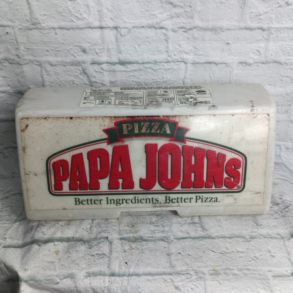Papa Johns Pizza Delivery Car Topper Magnetic Roof Sign Untested No Wire